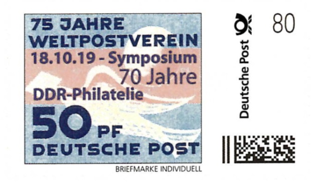 DDR Philatelie Symposium 70 Jahre Briefmarke individuell