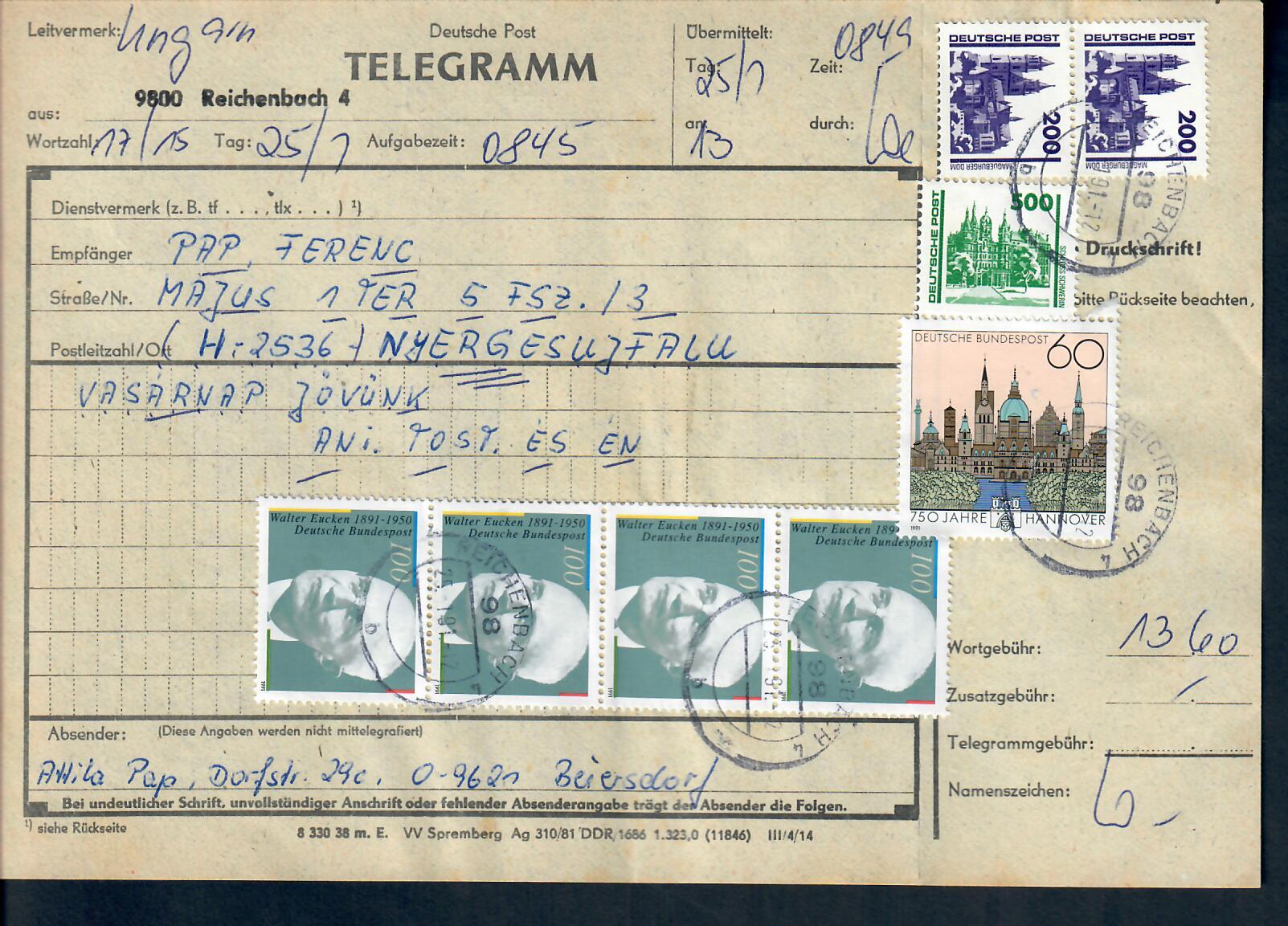 DDR Telegramme